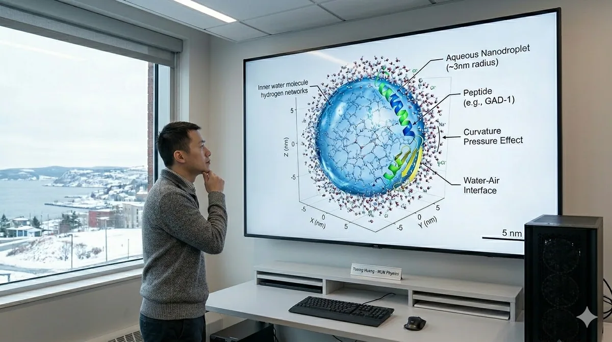 New Research Explores How Microscopic Water Droplets Change Biomolecule Behavior, With Implications for Industry